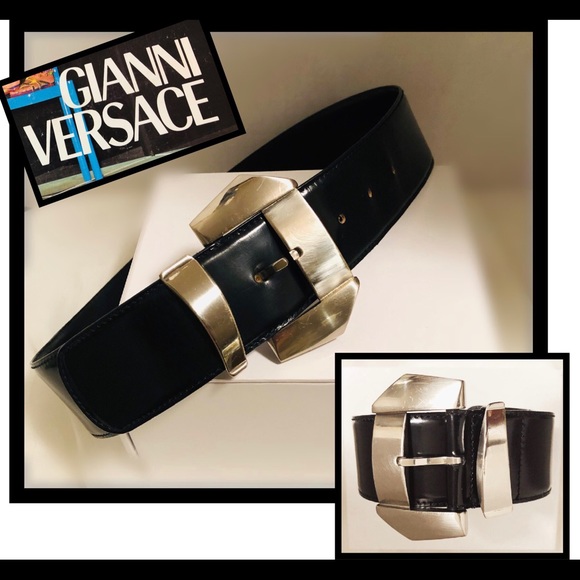 Gianni Versace Vintage black&silver leathe… main image 4
